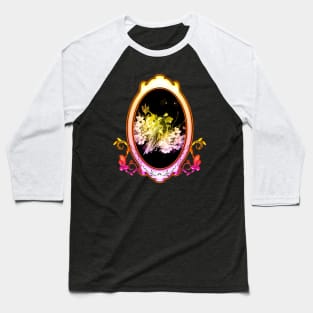 Beautiful bird with flowers, water color Baseball T-Shirt